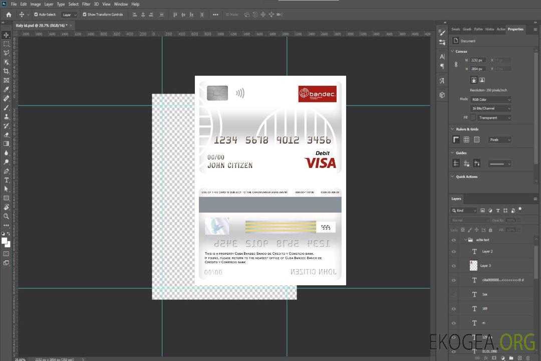 Carte de débit visa bancaire Cuba Bandec Banco de Credito y Comercio template Carte de débit visa bancaire Cuba Bandec Banco de Credito y Comercio template